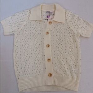 Love By Design Ivory Knit Button-Up Shirt